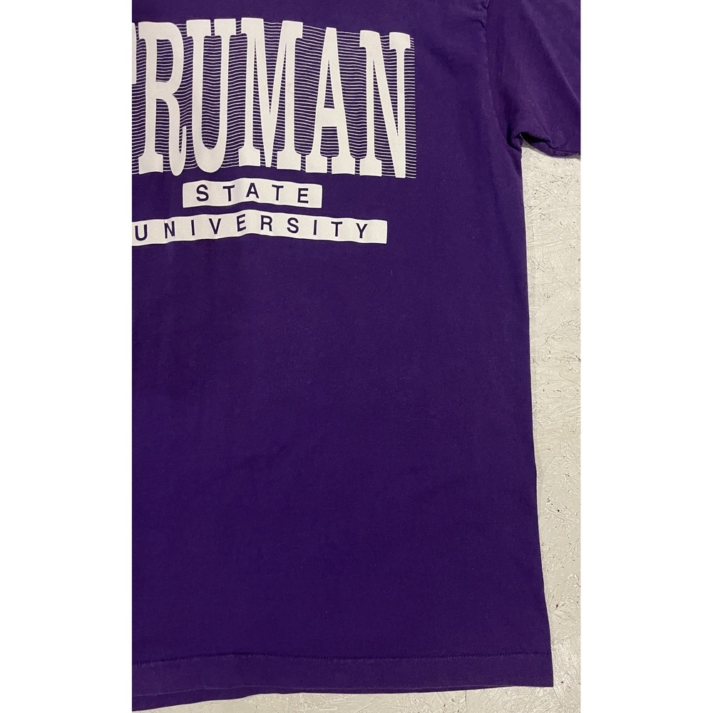 Vintage Truman State Bulldogs Shirt Mens Size M Single Stitch Purple‎ College - Picture 2 of 10